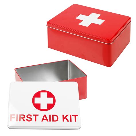 metal first aid box empty|empty first aid kit containers.